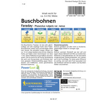 Samenpackung Buschbohnen der Sorte Faraday