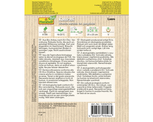 Samentüte FloraSelf Kohlrabi Lanro