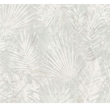 Vliestapete 38638-4 Natural Living Dschungelblätter grau