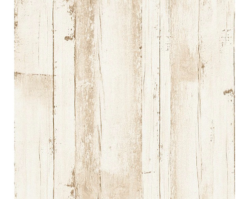 Papier peint intissé 38502-1 Natural Living aspect bois beige Papier peint avec motif de planches de bois