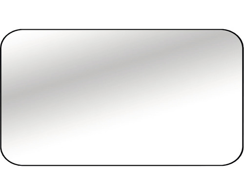 Rahmenspiegel Cordia TENDER LINE BACKLIGHT LED 80 x 120 cm schwarz matt IP 44 Rechteckiger Spiegel mit abgerundeten Ecken