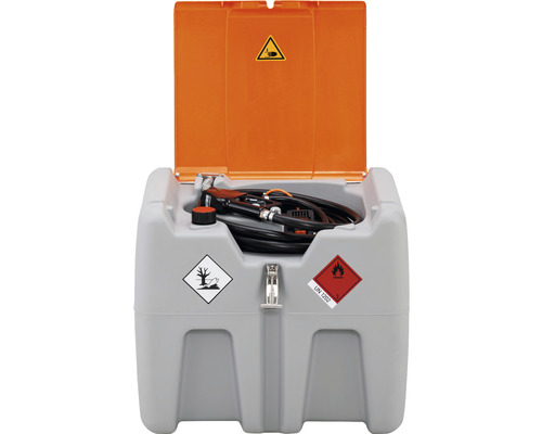 Installation de réservoir mobile pour diesel CEMO  Easy 210 L avec pompe électrique 12 V, compatibilité CAS, sans batterie ni chargeur