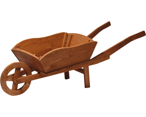 Dekorative Holzschubkarre für den Garten