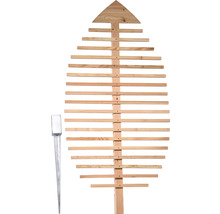 Support à plantes en bois en forme de feuille avec piquet de terre