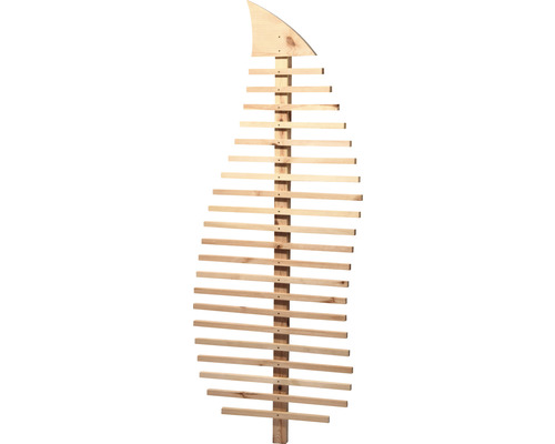 Rankgerüst Fraxinus Blatt aus Holz (Bausatz) 76 x 6,5 x 186 cm natur Dekorativer Weihnachtsbaum aus Holz