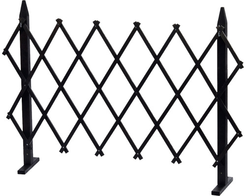 Rankgitter faltbar aus Holz 110 x 25 x 80 cm schwarz faltbar