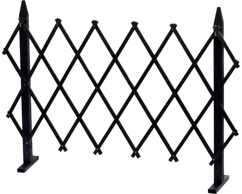 Treillis pliable en bois 160 x 35 x 120 cm noir
