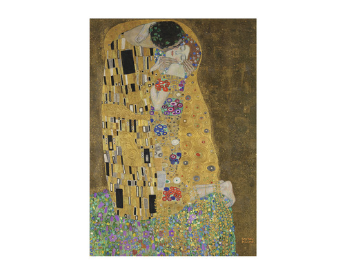 Leinwandbild Der Kuss Gustav Klimt 70x100 cm
