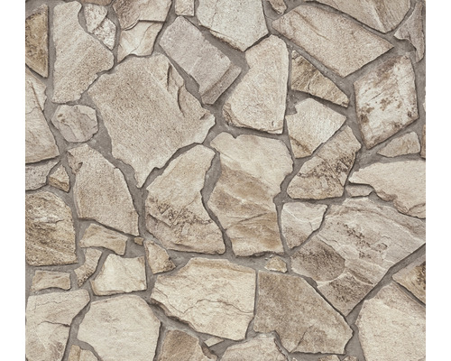 Vliestapete 3893-43 Elements II Bruchstein braun beige Nahaufnahme einer Wandtapete mit Steinmuster