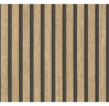 Holzpaneel-Tapete mit vertikalen Lamellen für Wandgestaltung