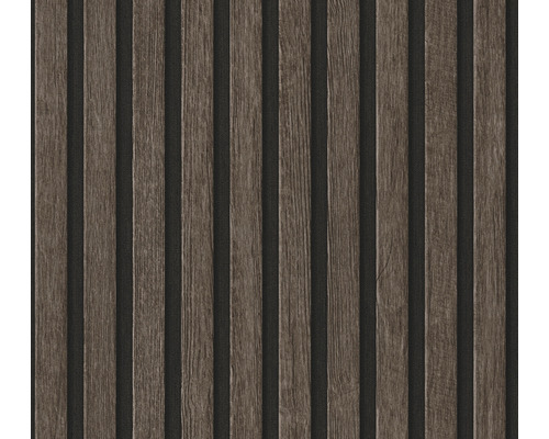 Papier peint intissé 39109-3 panneaux de bois marron