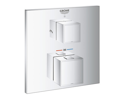 Robinet thermostatique Grohe avec deux poignées rotatives carrées