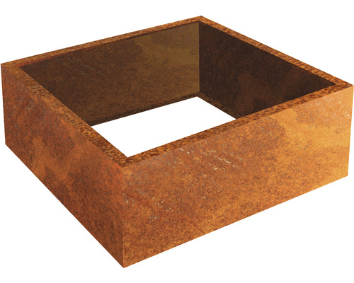 Cadre pour plantes Palatino Carlotta métal 100 x 40 x 25 cm Corten Jardinière carrée en acier Corten