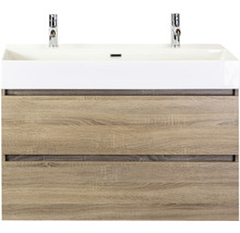 Waschtischunterschrank mit zwei Schubladen und Waschbecken
