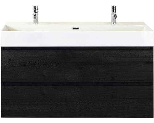Waschtischunterschrank mit zwei Schubladen und Waschbecken