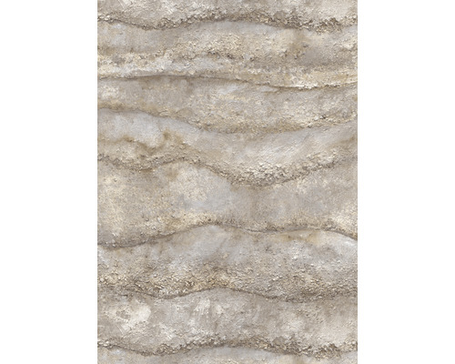 Papier peint intissé 10299-32 pierre marron clair Papier peint textile à motif ondulé