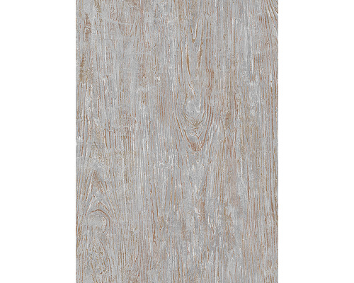 Papier peint intissé 10307-10 Focus aspect bois gris Papier peint à structure bois