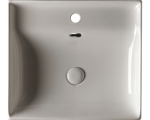 Vue de dessus d''un lavabo rectangulaire en céramique