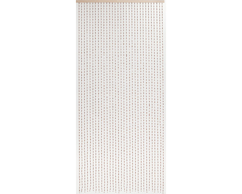 Rideau de perles en bois avec latte en bois