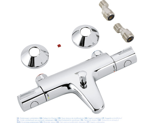 Thermostat de douche avec rosaces et raccords en S