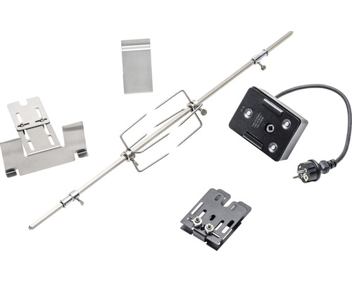 Moteur pour brochette BBQ Char-Broil acier inoxydable plastique Set de tournebroche avec moteur et accessoires
