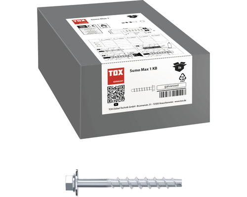 Betonschraube Schraubanker Tox Sumo Max 1 KB-U 10x320 mm verzinkt 25 Stück