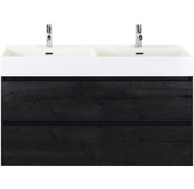 Waschtischunterschrank mit zwei Waschbecken und zwei Schubladen