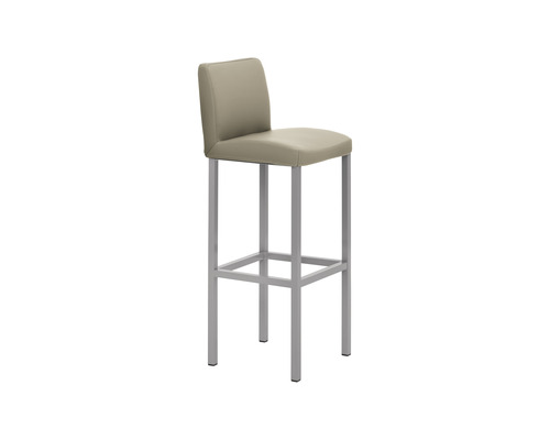 Chaise de bar Mayer Sitzmöbel 1164 40 x 45 x 109 cm acier argent perle/taupe Tabouret de bar avec revêtement et structure métallique