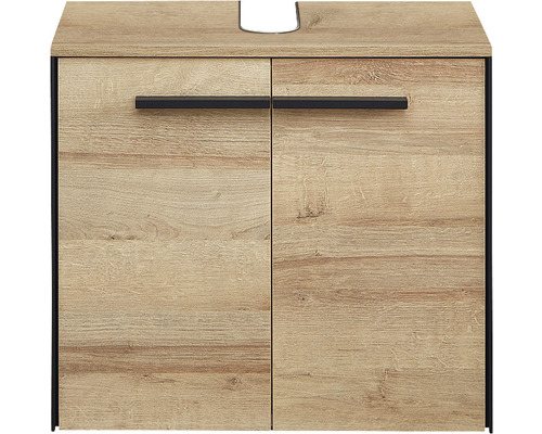 Meuble sous-lavabo avec deux portes et poignées