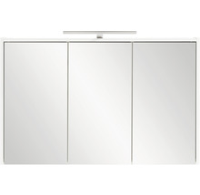 Spiegelschrank Möbelpartner Flag 93,5 x 16 x 60 cm weiß 3-türig LED