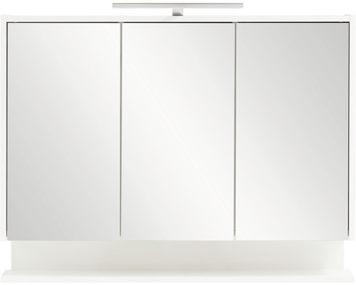 Armoire de toilette à trois portes avec éclairage pour la salle de bain