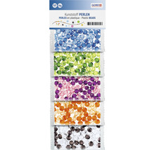 Perles en plastique transparentes multicolore 5 sortes assorties 50 g-thumb-0