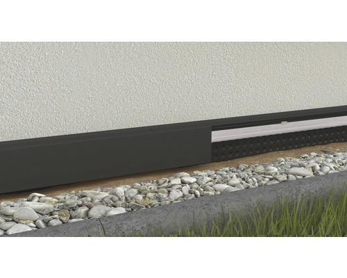 Kit profilé de nappe à excroissances PROTEKTOR gris 10 m (4x255 cm profilé de base alu & profilé de recouvrement PVC 4x255 cm)