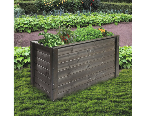 Jardinière surélevée classique résistant à l'hiver avec film tissé 150 x 80 x 80 cm RAL 7016 anthracite Jardinière surélevée classique résistant à l'hiver avec film tissé 150 x 80 x 80 cm RAL 7016 anthracite