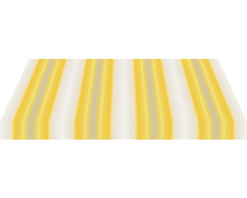 Gelb-weiße Markise mit Streifen