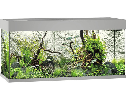 Aquarium Juwel Rio 180 avec éclairage LED, pompe, filtre, chauffage sans meuble bas gris