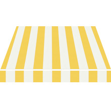 Store rayé jaune et blanc