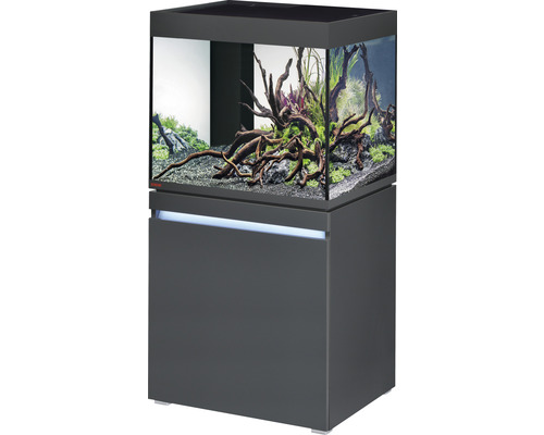 Kit complet d'aquarium EHEIM incpiria 230 avec éclairage à LED et meuble bas éclairé graphite