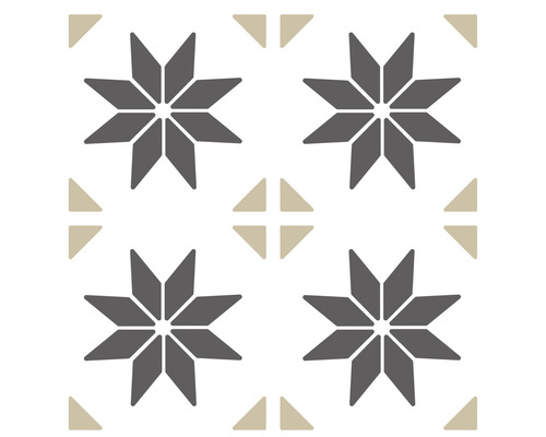 Fliesenmuster mit Stern- und Dreiecksmotiven
