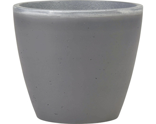 Pot pour plantes lisse Lafiora Ø 32 cm h 28 cm anthracite/gris