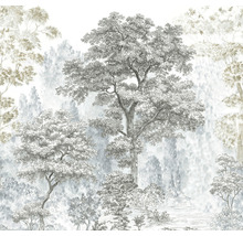 Papier peint avec motif de forêt et motif d''arbres