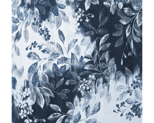 Papier peint panoramique intissé IF2-019 Idyllic Indigo 2 pces 200 x 250 cm Papier peint à motif floral avec feuilles et fleurs