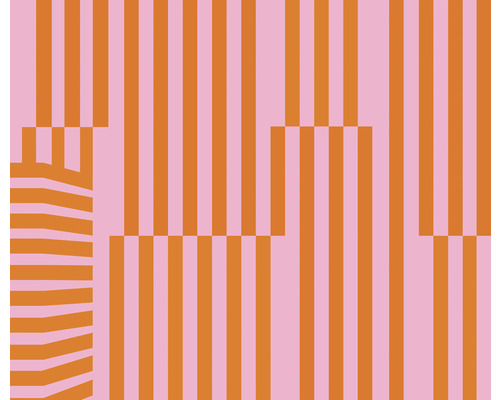 Papier peint panoramique intissé IF3-048 Maximal Minimalism 3 pces 300 x 250 cm Motif abstrait avec rayures verticales et formes géométriques