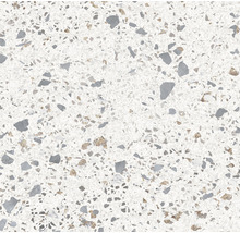 Nahaufnahme einer Bodenfliese mit Terrazzo Muster