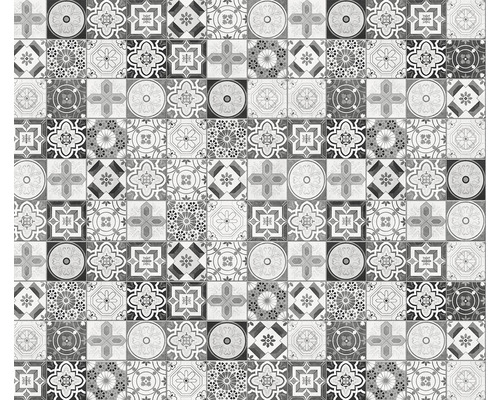 Papier peint panoramique intissé IF4-070 Infinity 2 Pattern Porto 4 pces 400 x 250 cm Motif de carreaux avec divers motifs floraux et géométriques