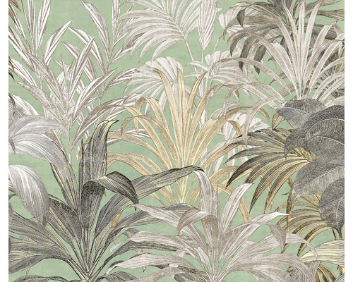 Papier peint panoramique intissé IF4-080 Infinity 2 Ciao Capri 4 pces 400 x 250 cm Papier peint avec motifs de palmiers pour la décoration murale