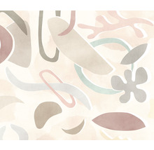 Motif de papier peint abstrait avec des formes organiques
