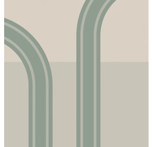 Graphique abstrait avec courbes architecturales et lignes droites pour décoration murale
