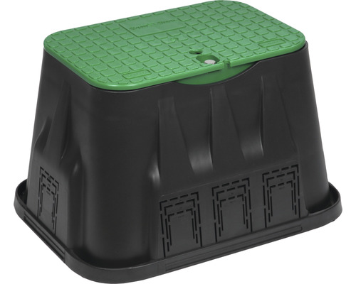 Boîtier de vanne rectangulaire RainBird Regard de compteur d''eau en plastique avec couvercle vert