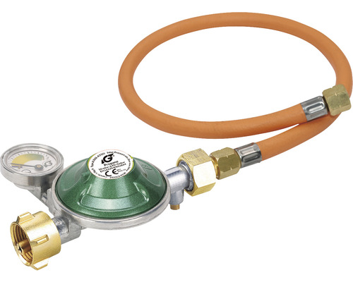 Réducteur de pression tuyau de gaz sous pression tuyau de gaz TENNEKER avec sécurité anti-rupture de tuyau, indicateur du niveau de remplissage pivotant intégrés Détendeur de gaz avec tuyau et manomètre